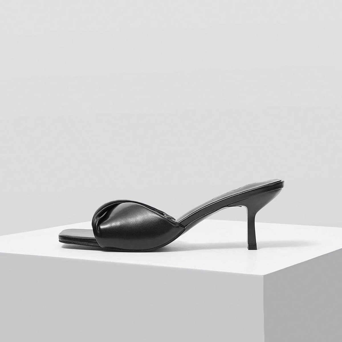 SANDALES À TALONS MINCES À ORTEILS CARRÉS POUR FEMMES, SIMPLES ET IDÉALES POUR USAGE QUOTIDIEN, CHAUSSURES DE VACANCES PROMOTIONNELLES D'ÉTÉ